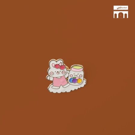 دبوس زينة - ارنب وحلويات